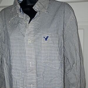 American eagle plaid button Down size large